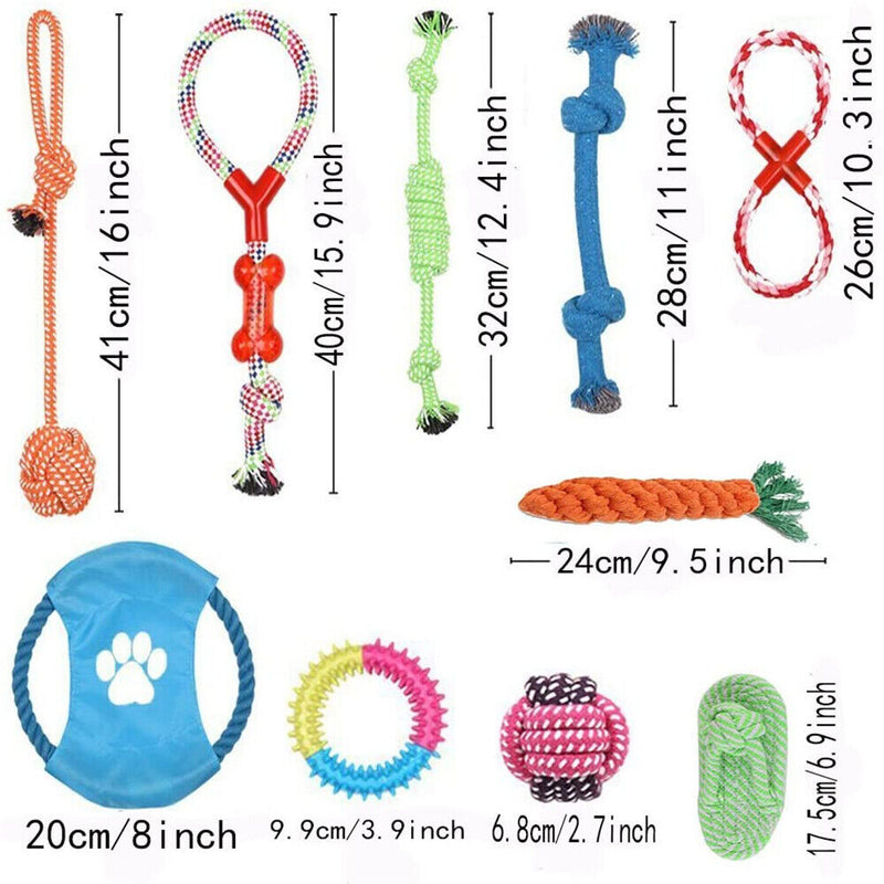My Pet Buddy 10 Pieces Braided Rope Toys